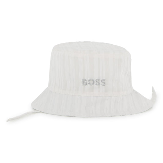 Boss - Baby girls, bucket hat, white