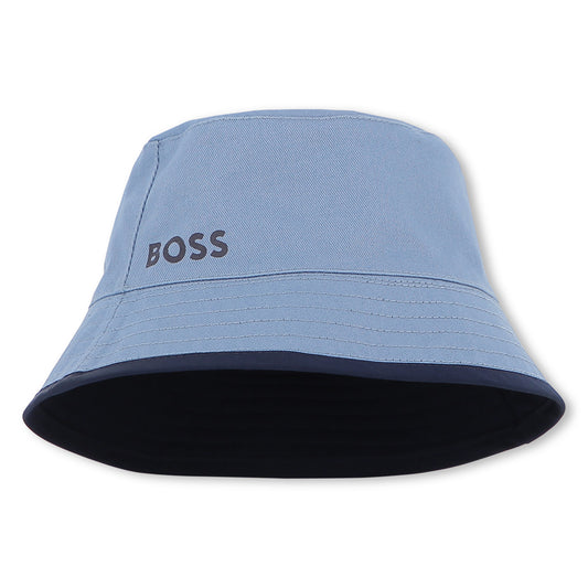 Boss - Navy/ light blue reversible bucket hat