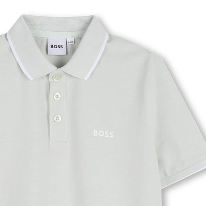 Boss - Mint green polo T-shirt