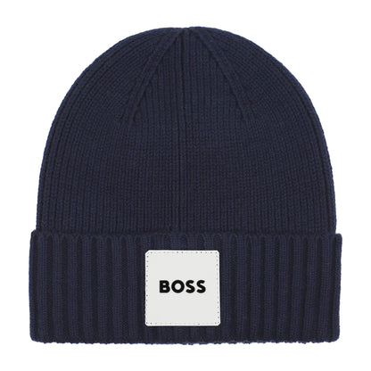 Boss - Navy pull on knit hat