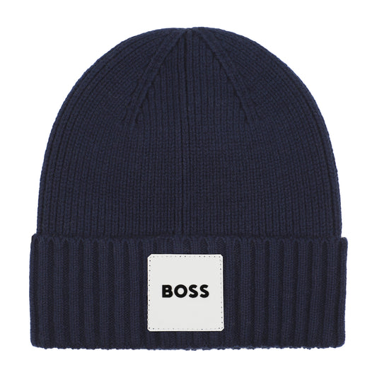 Boss - Navy pull on knit hat