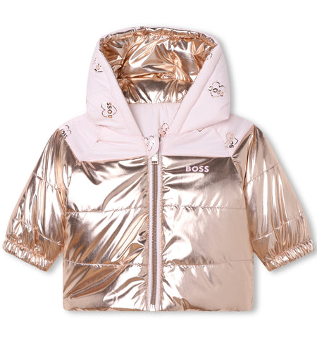 Boss, Coats & Jackets, Boss - Girls gold and pink padded jacket