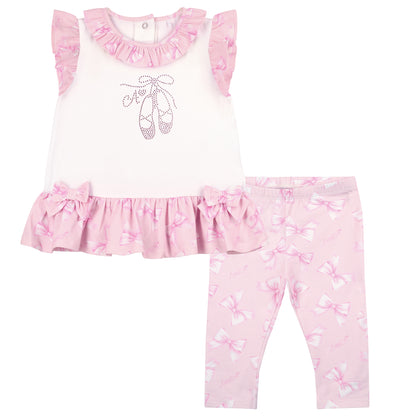 Little A - 2 piece legging set, pink blossom