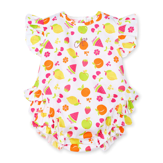 Little A - Fruit romper with side frills