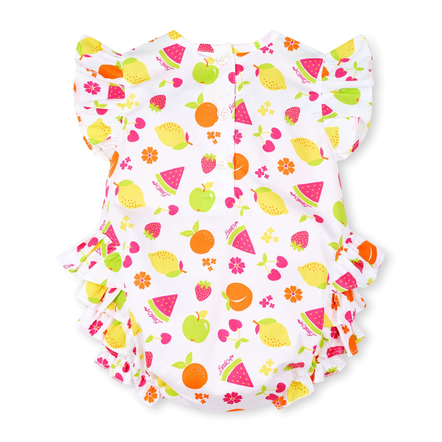 Little A - Fruit romper with side frills
