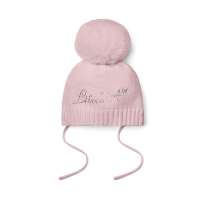 Little A - Pink bobble hat