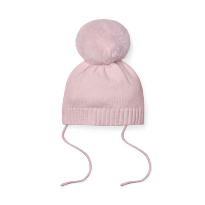 Little A - Pink bobble hat