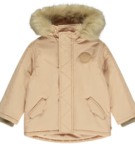 Mitch & Son, Coats & Jackets, Mitch & Son - Hazelnut faux fur hooded jacket