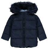 Mitch & Son, Coats & Jackets, Mitch & Son - Navy blue, faux fur hooded puffer jacket, Parker