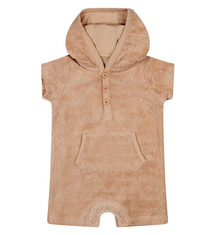 Mitch & Son, rompers, Mitch & Son - Towelling romper, Sand, Santiago