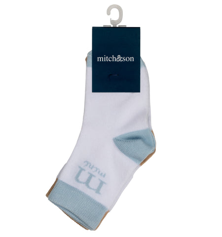 Mitch & Son, socks, Mitch & Son - Sky blue and sand 2 pr pack of socks, Sterling, mini