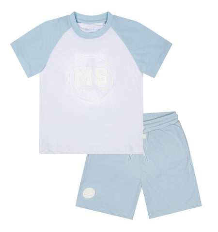 Mitch & Son, 2 piece shorts sets, Mitch & Son - 2 piece shorts set, sand and sky blue, Tyrone