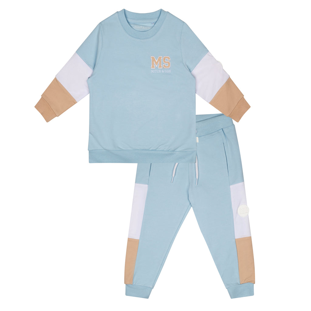 Mitch & Son, Jogging Suits, Mitch & Son - Blue and sand jogging suit, Trevor