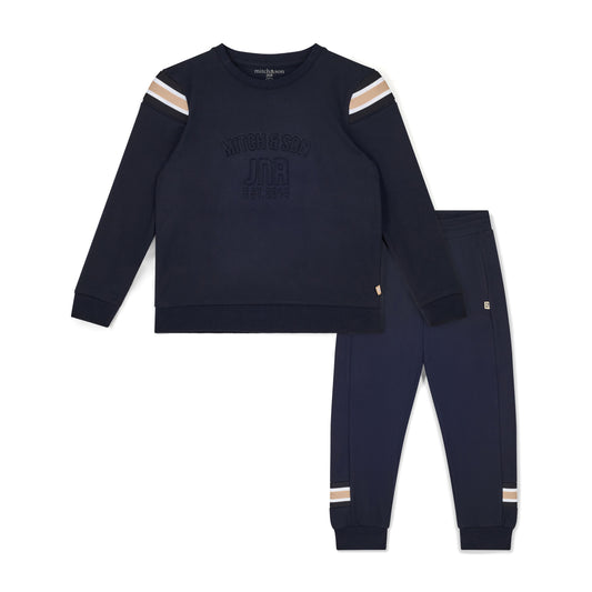 Mitch & Son - 2 piece black and beige tracksuit, Luis