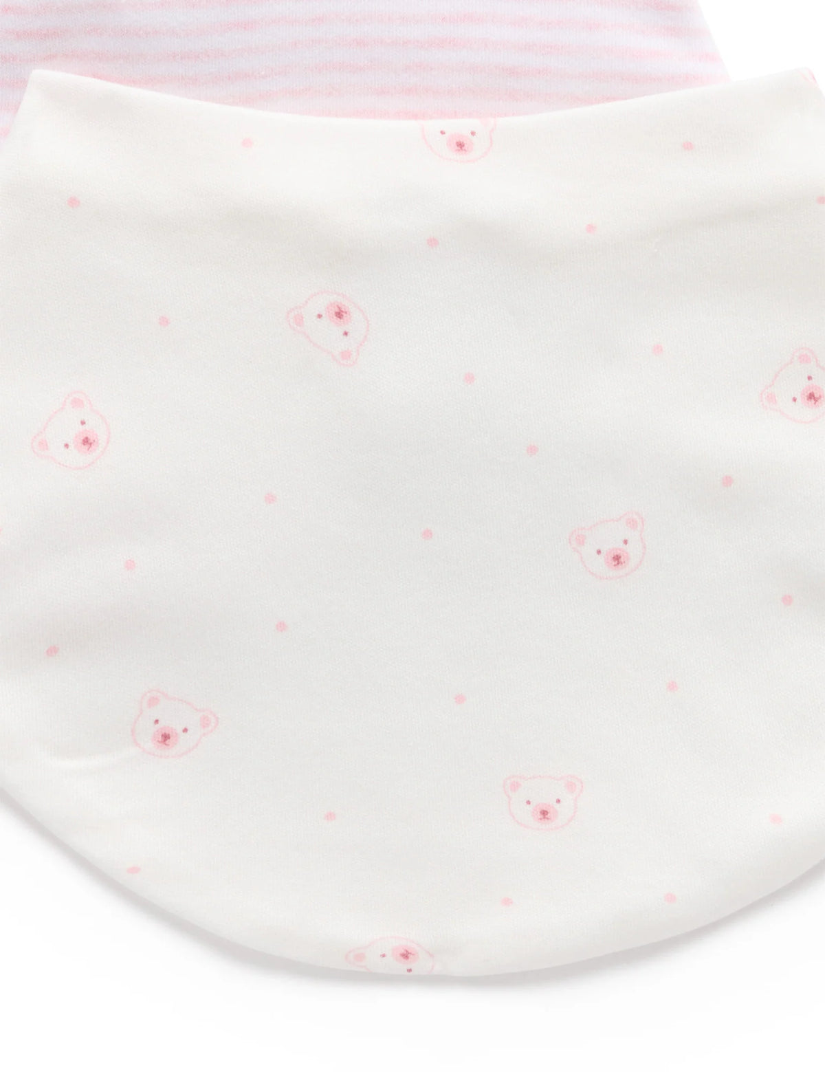 purebaby - 2 pack Dribble Bib, Pink