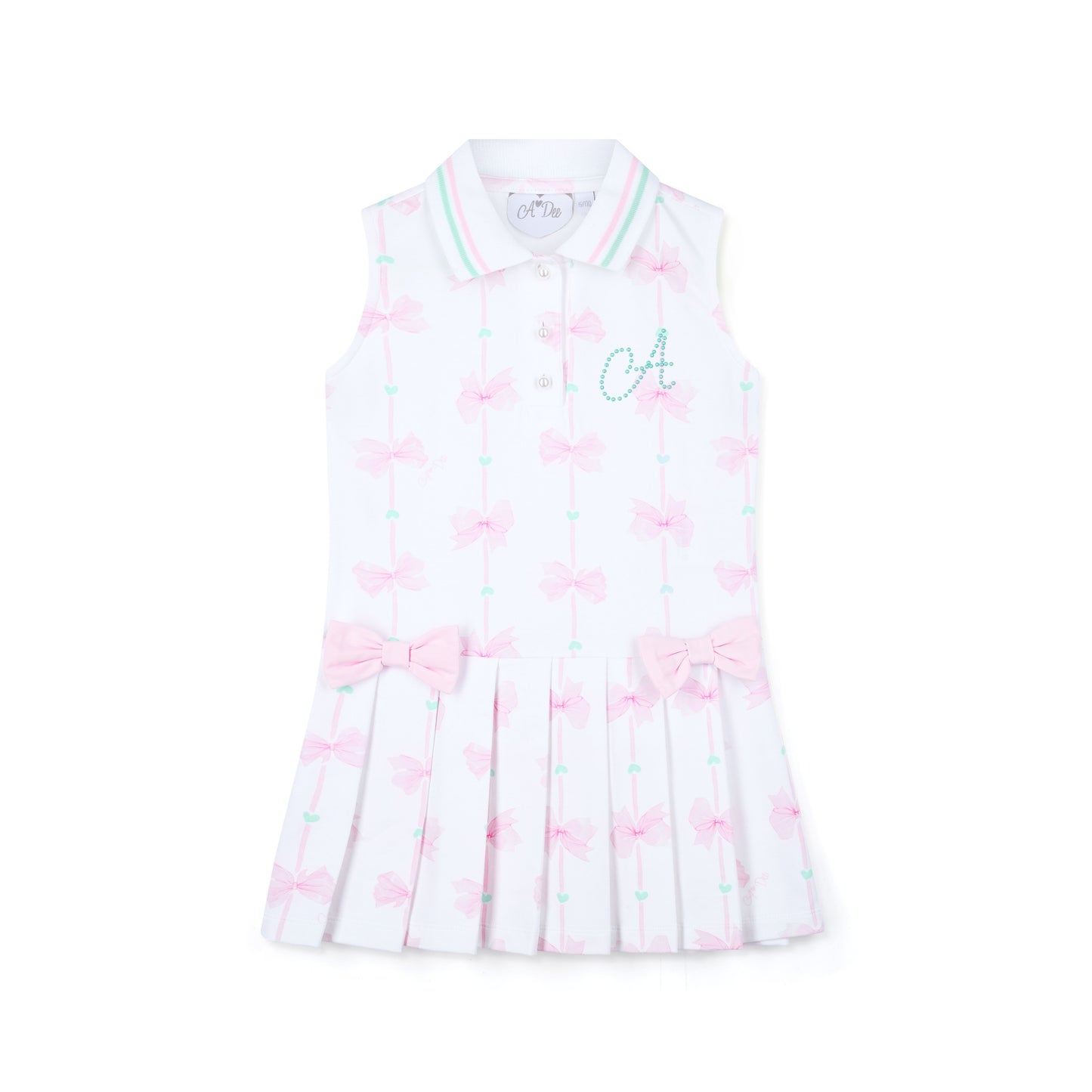 A’Dee - Bow and stripe print tennis dress
