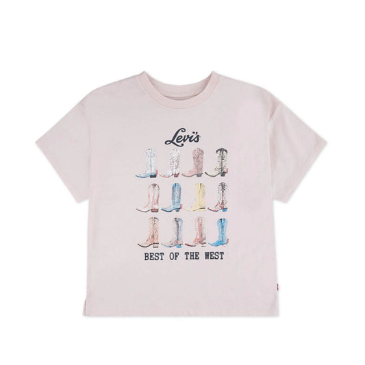 Levi's - Pink T-shirt with cowboy boots print