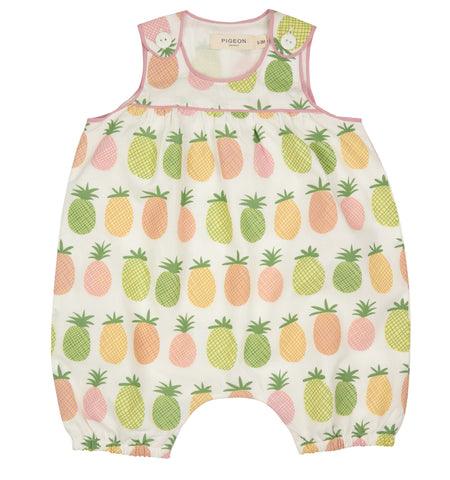 Pigeon Organics, Playsuits, Pigeon Organics - Baby playsuit, pineapple print