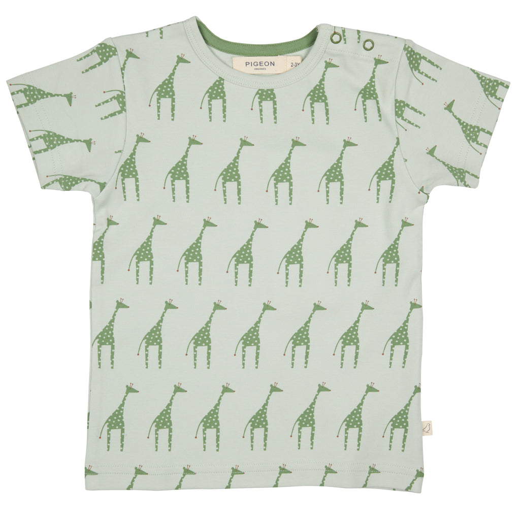 Pigeon Organics, T-shirts, Pigeon Organics - Soft Jersey short sleeved T-shirt, giraffe print