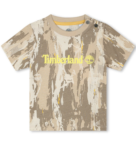 Timberland, T-shirts, Timberland - Boys Camo T-Shirt, Sand
