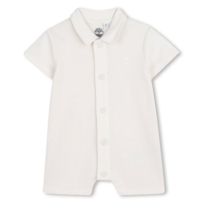 Timberland -  Ivory romper and matching hat