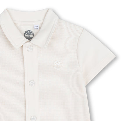 Timberland -  Ivory romper and matching hat