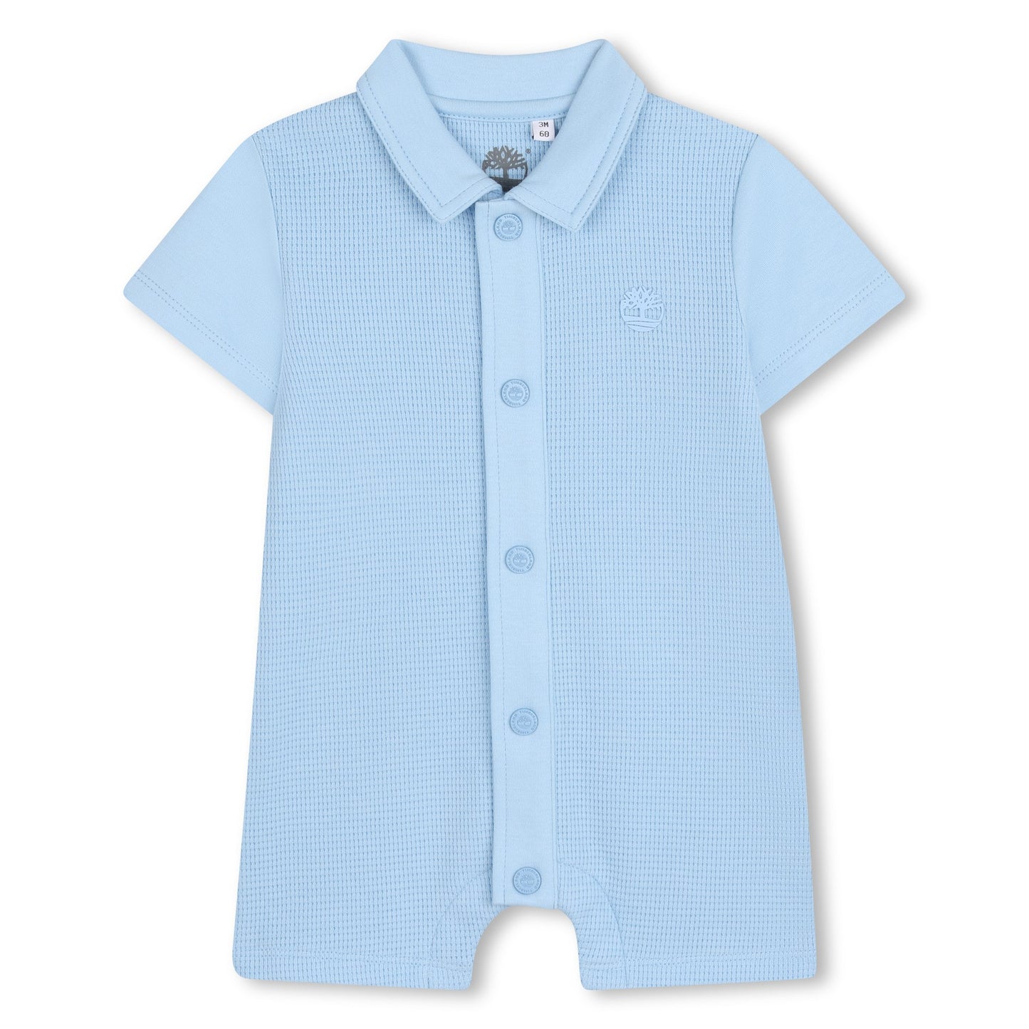 Timberland -  Pale blue romper and matching hat