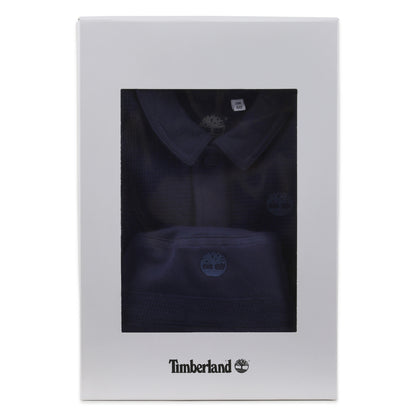 Timberland -  Navy blue romper and matching hat