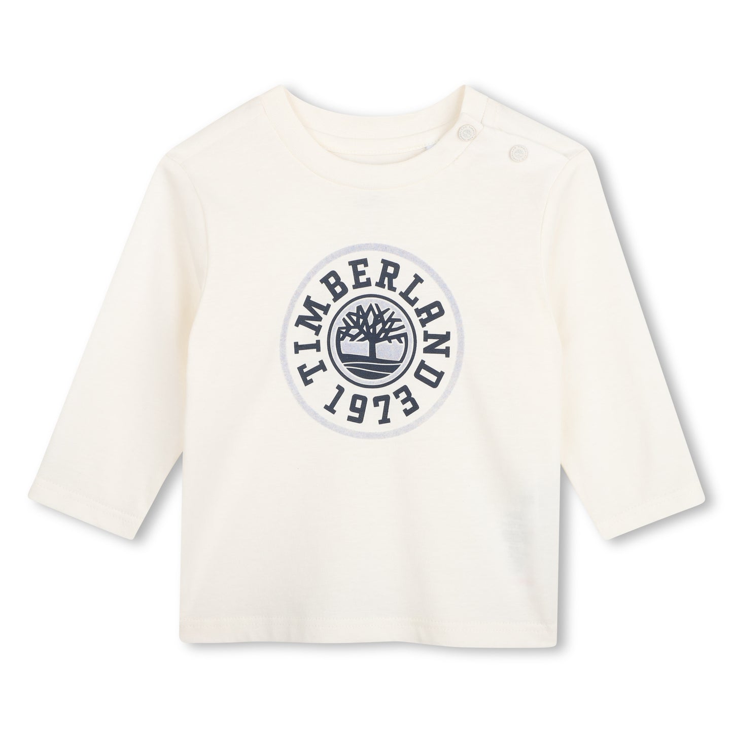 Timberland - Cream long sleeved T-Shirt with front print