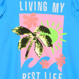 Billieblush, Dress, Billieblush - Dress, Blue, 'Living my best Life'