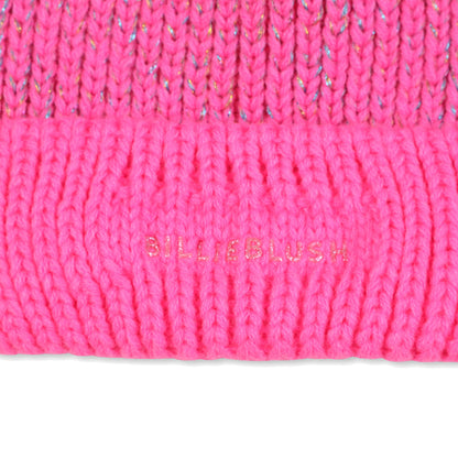 Billieblush - Pink Pull on double bobble hat