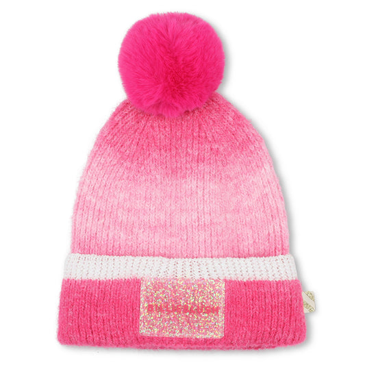 Billieblush - Pink Pull on bobble hat
