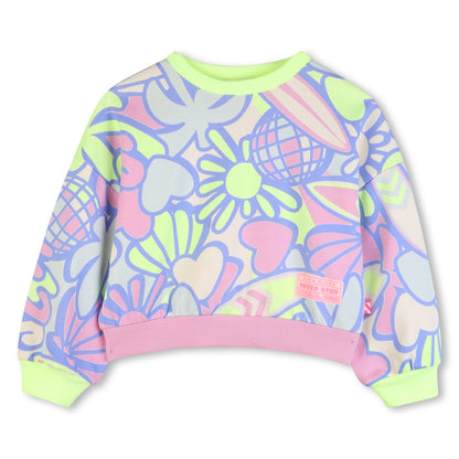 Billieblush  - Pink, green, lemon patterned sweatshirt