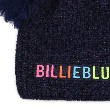 Billieblush - navy pull on sparkle hat
