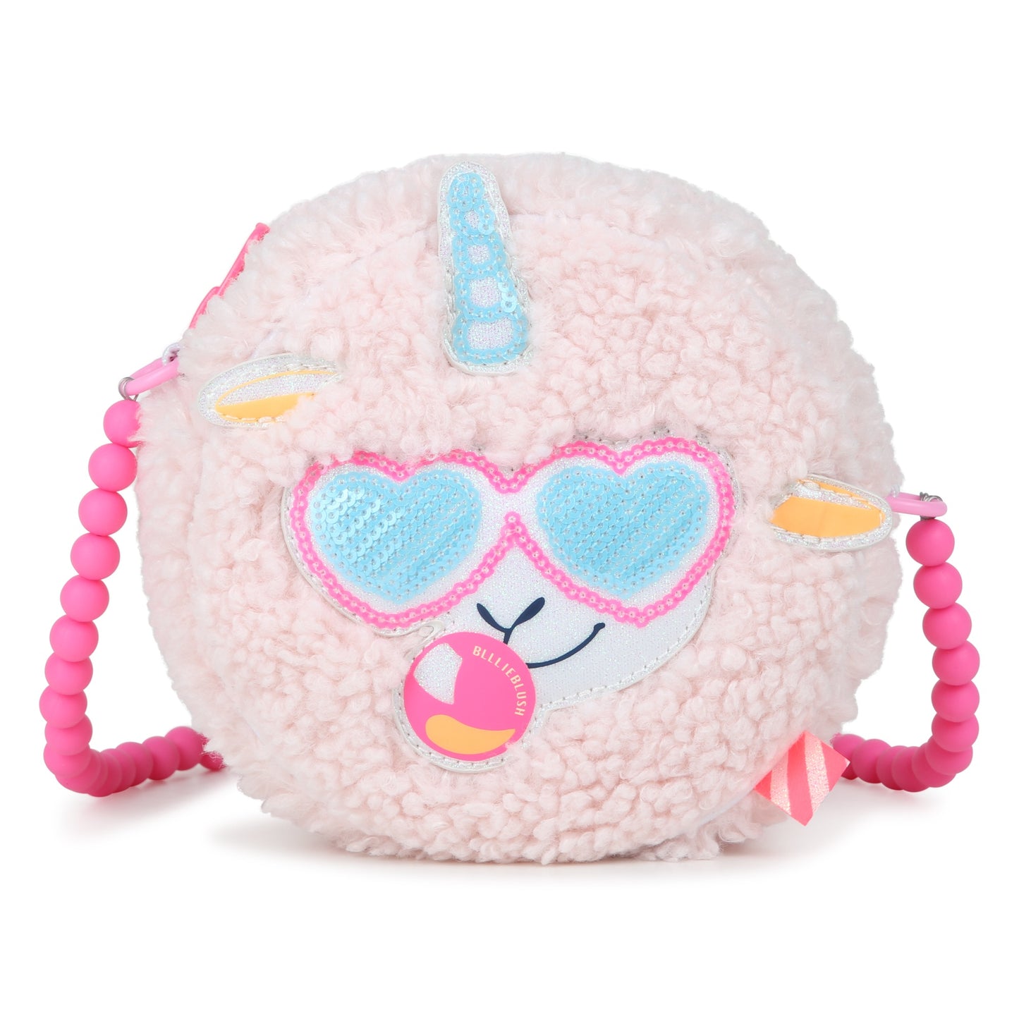 Billieblush - Light Pink, faux fur, round shoulder bag