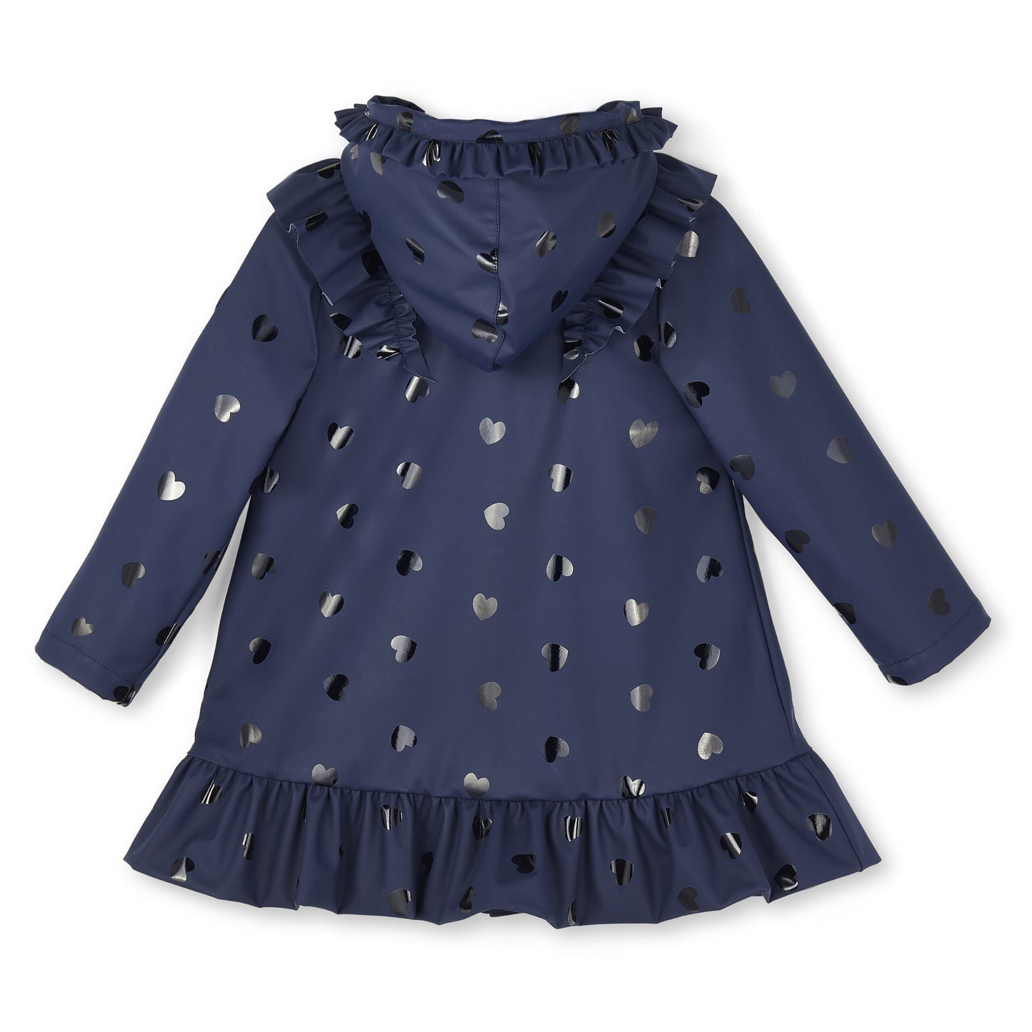 A’Dee - Navy, heart and ruffle  coat, Stella
