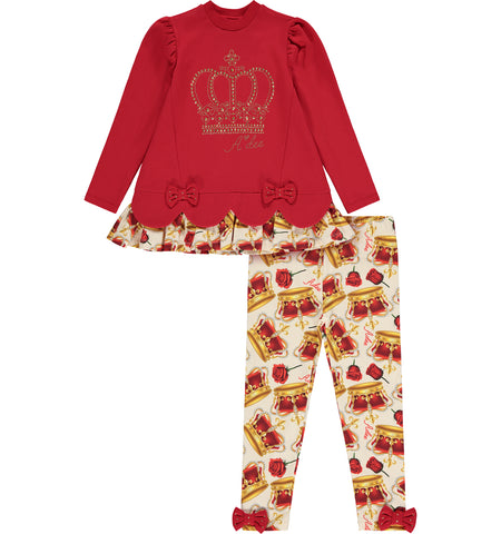 A'Dee, top and leggings, A'Dee - Red Top and Legging set, Claire