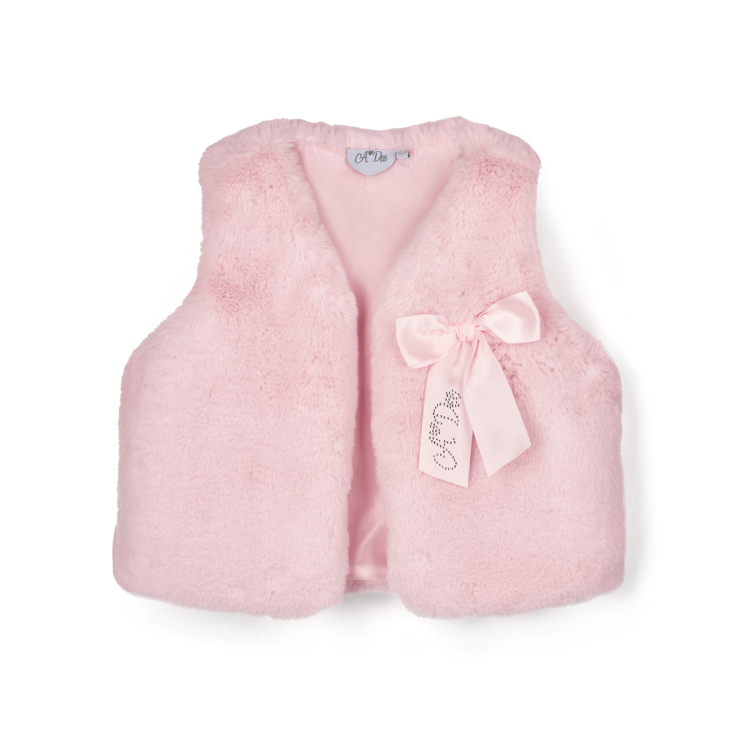 A’Dee -Soft Faux fur pink gilet