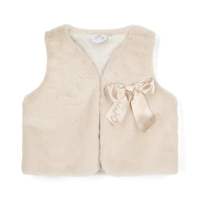 A'Dee - Fur Gilet, Beige