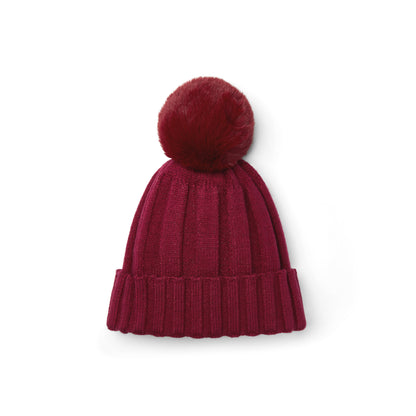 A'Dee - Burgandy pull on bobble hat
