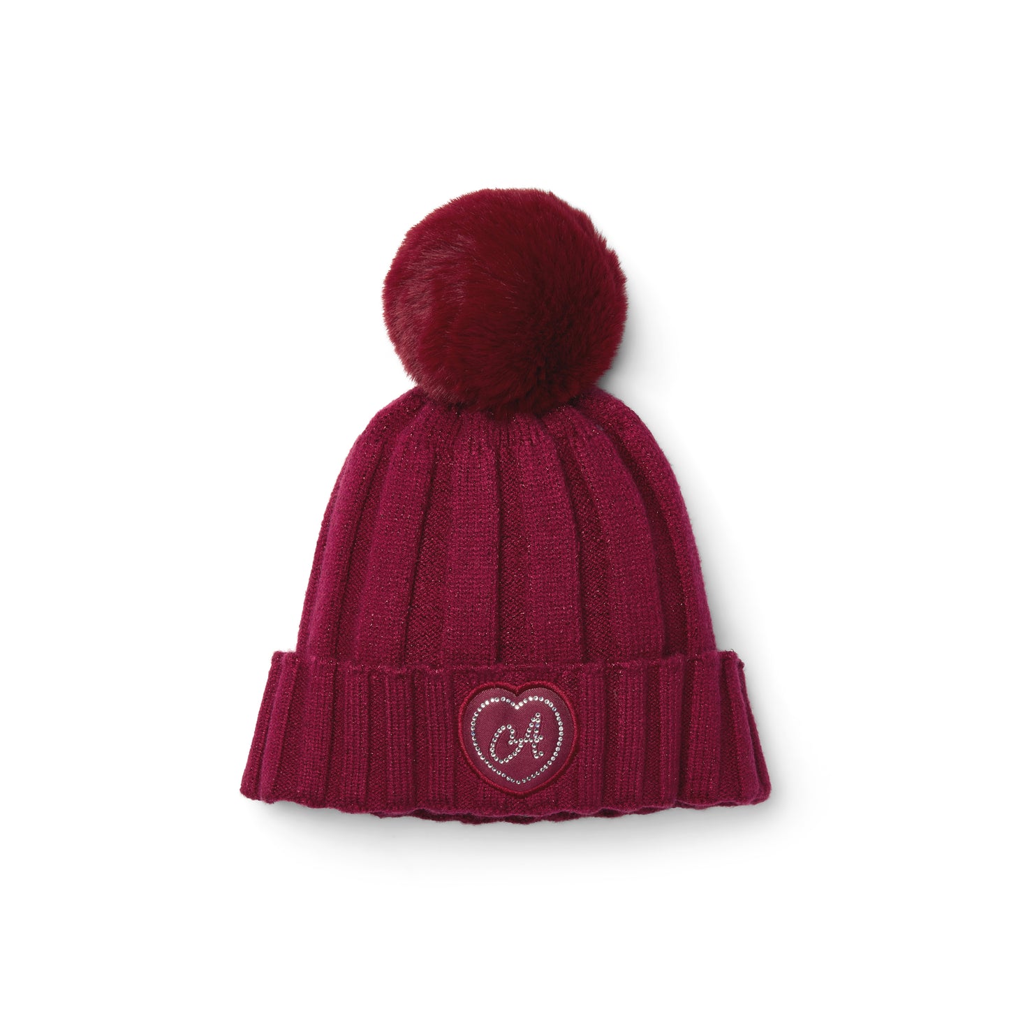 A'Dee - Burgandy pull on bobble hat