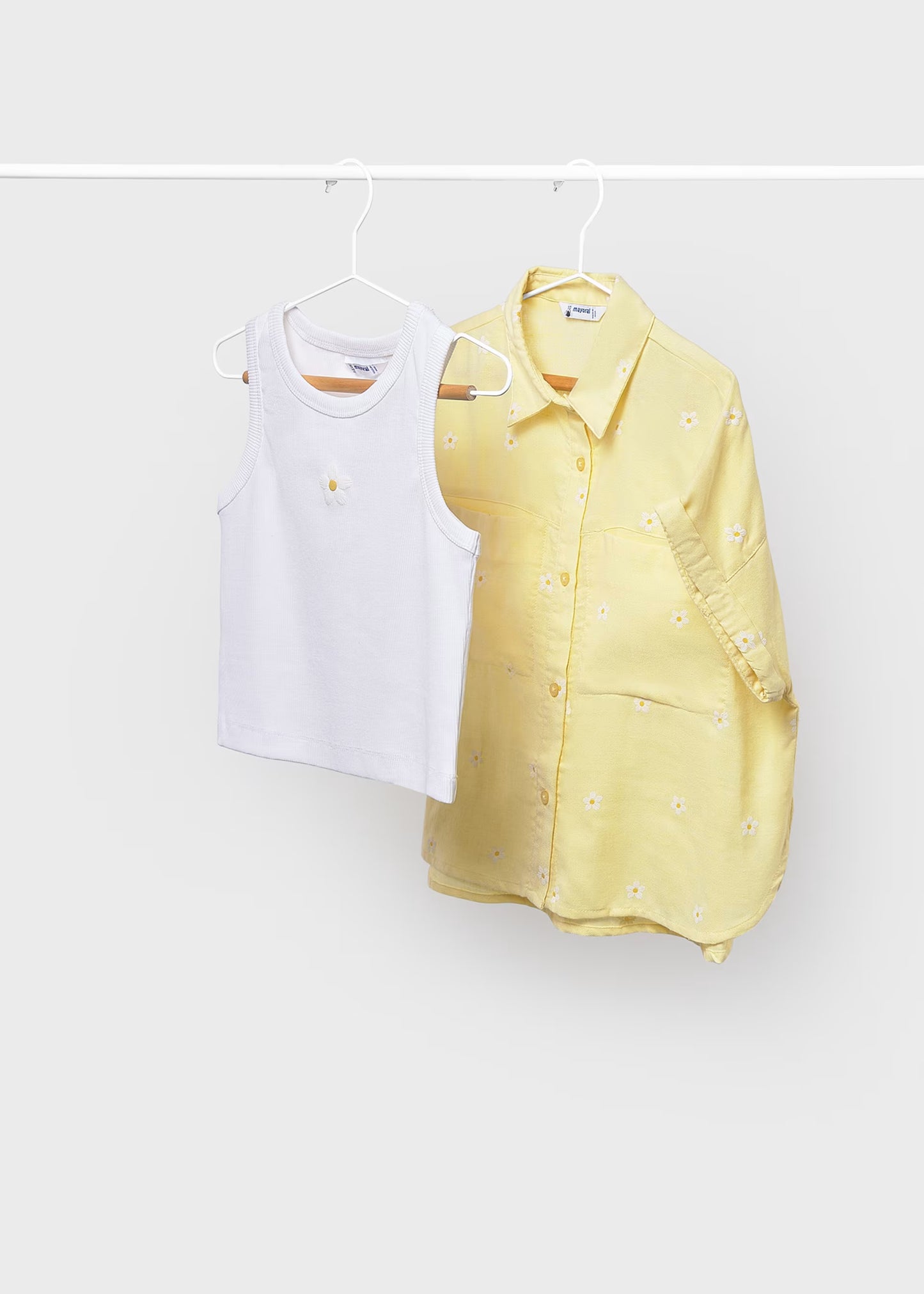 Mayoral - Shirt & Vest Set, Lemon