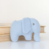 Best Years, soft toy, Knitted Elephant Rattle - Blue