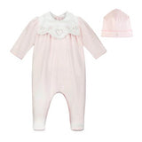 Emile et Rose, rompers, Emile et Rose - Light pink all in one with matching hat, Fern