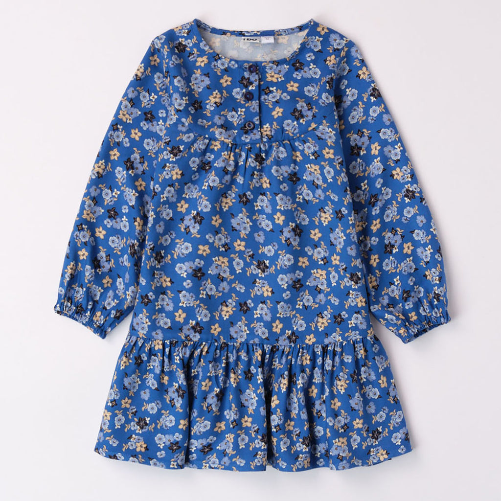 iDO, dress, iDO - Floral Dress, Blue