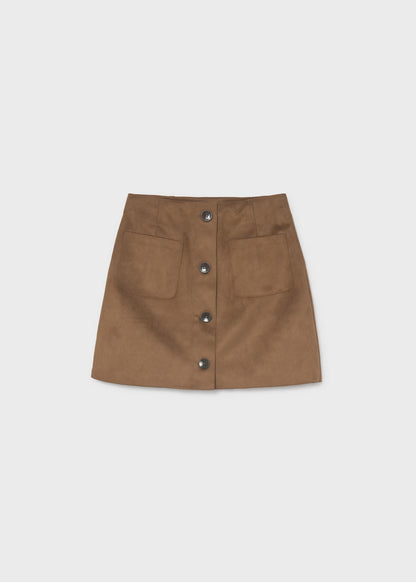 Mayoral - Brown Suede Skirt