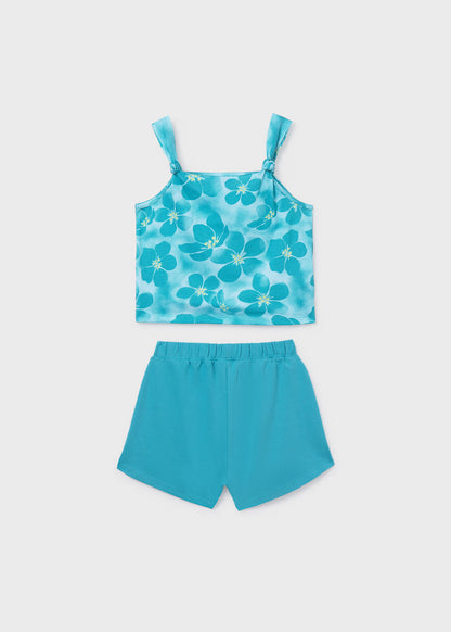 Mayoral - Aqua 2 piece shorts outfit
