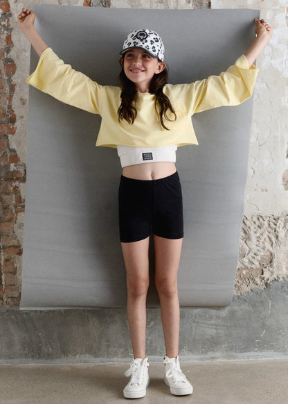 Mayoral - Cropped Sweatshirt and Vest Set, Lemon