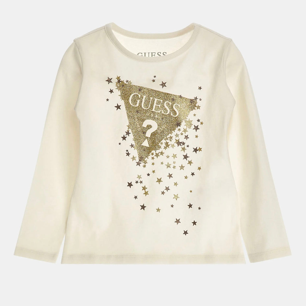 Guess, Tops, Guess - Cream long sleeved Tee