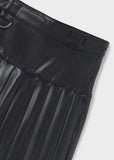 Mayoral, Skirts, Mayoral - Black faux leather pleat skirt